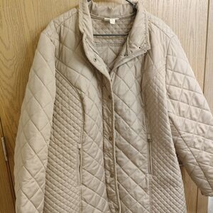 Appleseed's Quilted Beige Puffer Coat